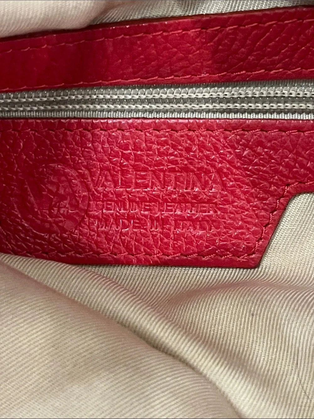 Valentina Women's Red Italian Leather Hobo Shoulder Bag Made in Italy